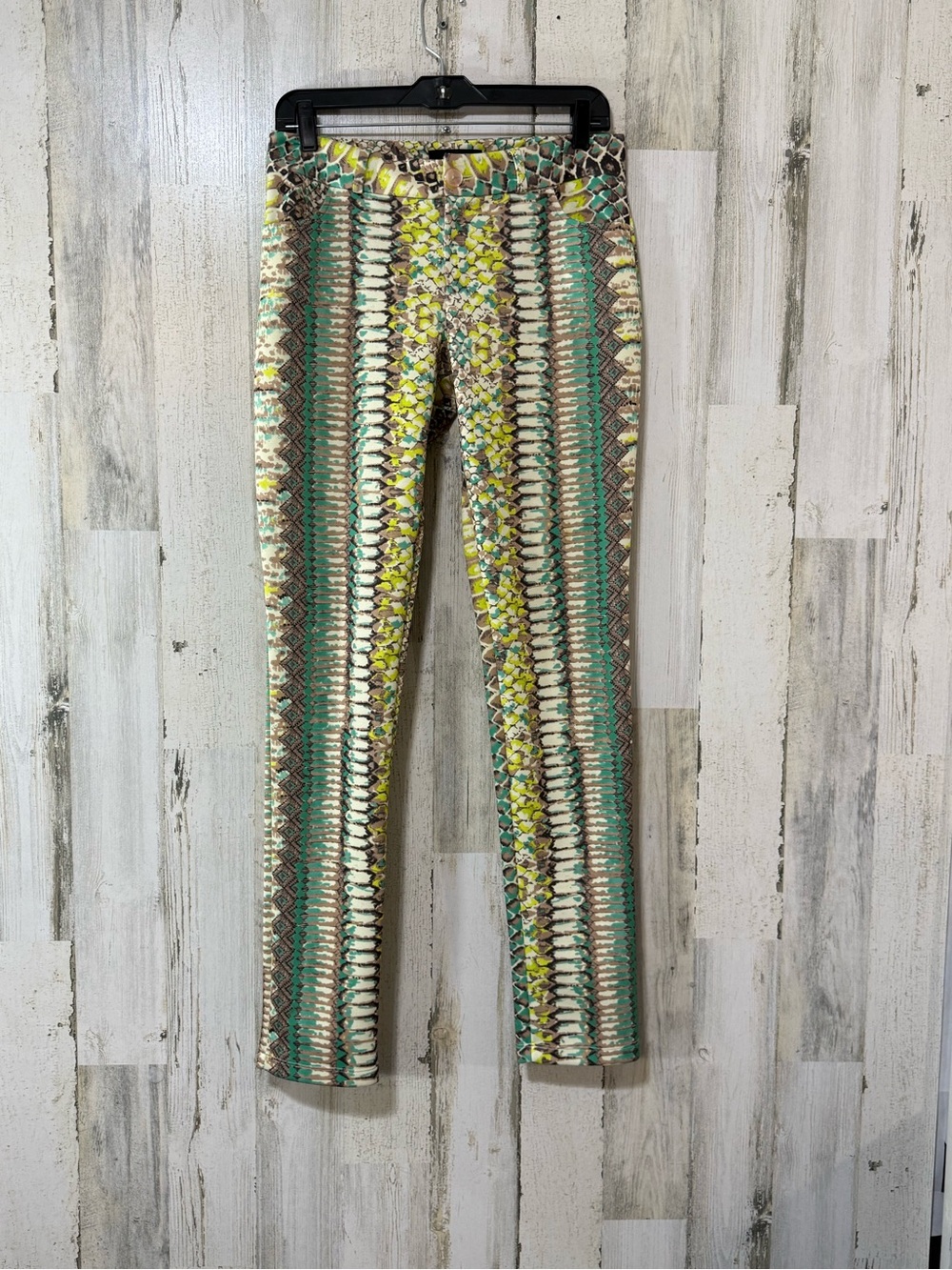 Mob Animal Reptile Print Pants Slim Fit Stretch